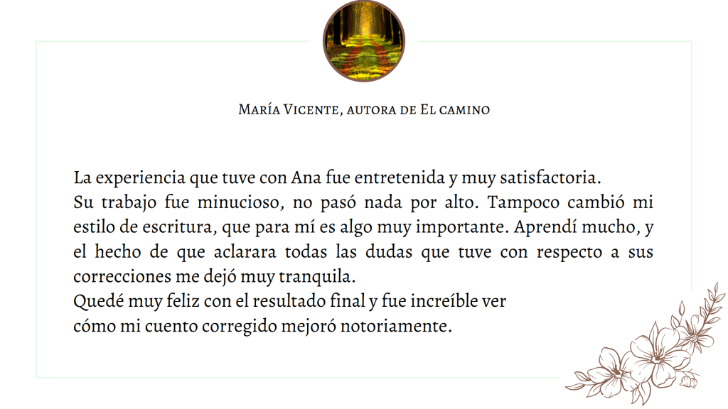 Testimonio María Vicente